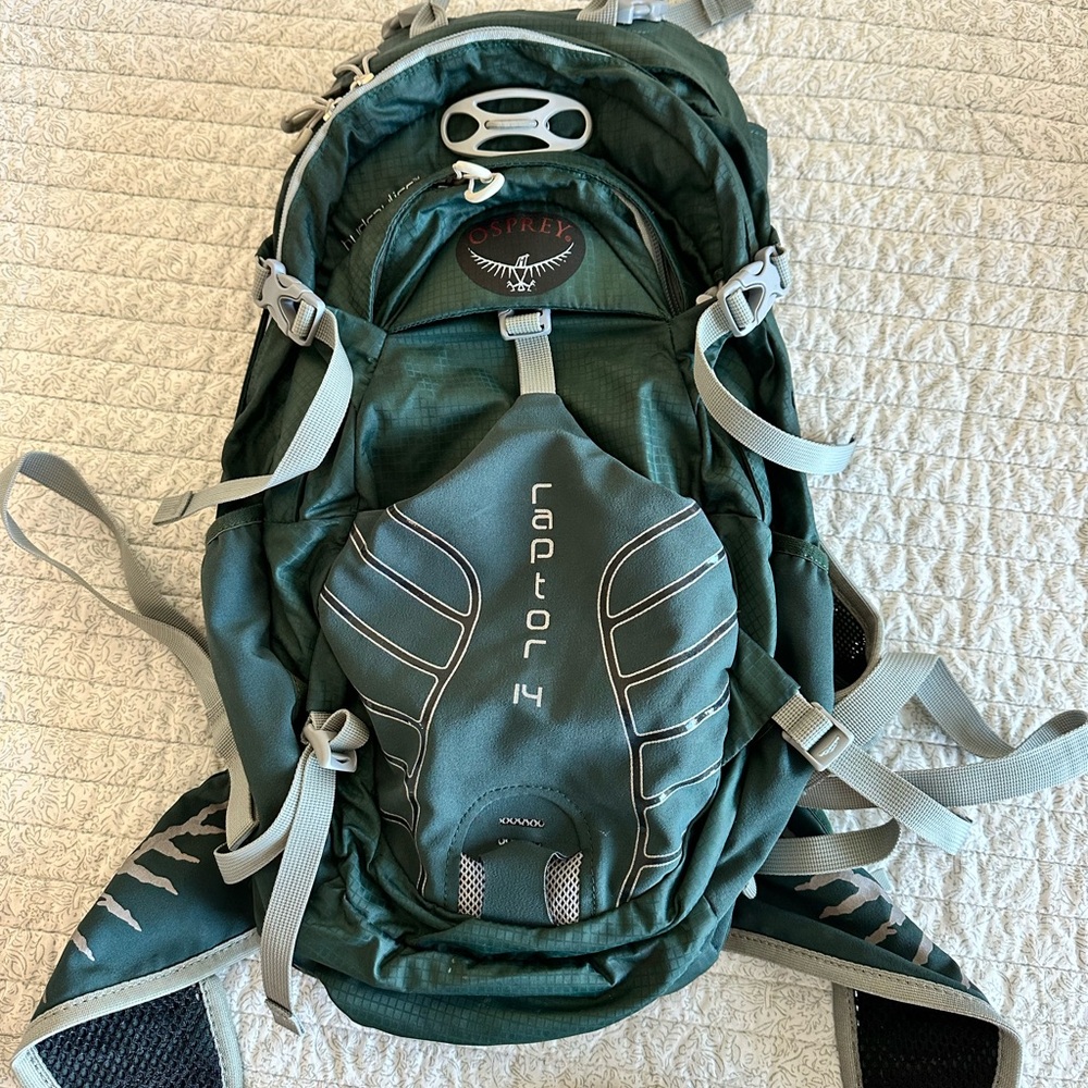 Osprey raptor 14 Backpack in Dark Green